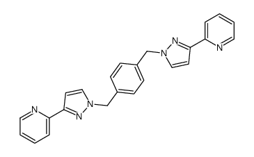 2-[1-[[4-[(3-pyridin-2-ylpyrazol-1-yl)methyl]phenyl]methyl]pyrazol-3-yl]pyridine结构式