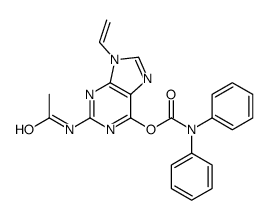 2-(乙酰氨基)-9-乙烯基-9H-嘌呤-6-二苯氨基甲酸酯结构式