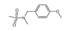 N-(4-甲氧苄基)-N-甲基甲磺酰胺结构式
