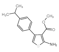 2-氨基-4-(4-异丙基苯基)噻吩-3-羧酸甲酯结构式
