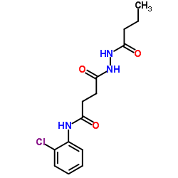 4-(2-Butyrylhydrazino)-N-(2-chlorophenyl)-4-oxobutanamide Structure