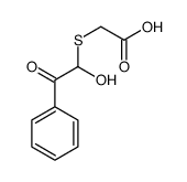 2-[(1-羟基-2-氧代-2-苯乙基)硫烷基]乙酸结构式