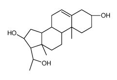 5-孕烯-3-beta, 16-alpha, 20-alpha-硫醇结构式