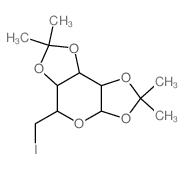 6-脱氧-6-碘-1,2:3,4-二-o-异亚丙基-α-d-半乳糖吡喃糖苷结构式
