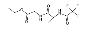 N-(N-trifluoroacetyl-DL-alanyl)-glycine ethyl ester结构式