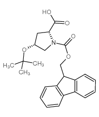 N-芴甲氧羰基-反式-4-羟基-D-脯氨酸叔丁酯结构式
