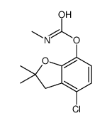 (4-chloro-2,2-dimethyl-3H-1-benzofuran-7-yl) N-methylcarbamate结构式