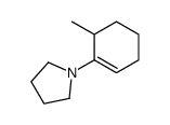 1-(6-Methyl-1-cyclohexenyl)pyrrolidine结构式