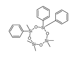 2,2,4,4,6-pentamethyl-6,8,8-triphenyl-1,3,5,7,2,4,6,8-tetraoxatetrasilocane Structure