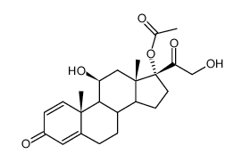 Prednisolon-17α-monoacetat Structure