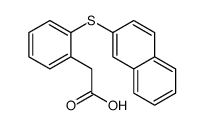 2-(2-naphthalen-2-ylsulfanylphenyl)acetic acid Structure