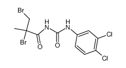 N-(3,4-dichlorophenyl)-N'-(2,3-dibromo-2-methyl-propionyl)-urea结构式
