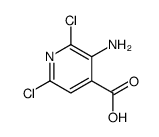 3-氨基-2,6-二氯异烟酸结构式