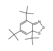 2,4,6-tri-tert-butyl-7,8,9-dithiazabicyclo[4.3.0]nona-1(9),2,4-triene结构式