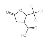 3-Furancarboxylic acid,tetrahydro-5-oxo-2-(trichloromethyl)- Structure