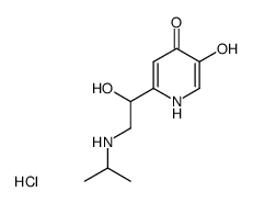 5-Hydroxy-2-(1-hydroxy-2-isopropylamino-ethyl)-1H-pyridin-4-one; hydrochloride Structure