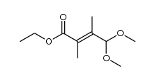 ethyl 4,4-dimethoxy-2,3-dimethylbut-2-enoate结构式
