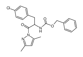 1-(N-benzyloxycarbonyl-4-chloro-phenylalanyl)-3,5-dimethyl-1H-pyrazole结构式