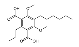 4,6-dimethoxy-5-hexyl-2-propyl-1,3-benzenedioic acid Structure