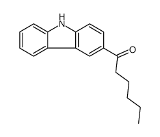 1-(9H-carbazol-3-yl)hexan-1-one结构式