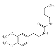 1-butyl-3-[2-(3,4-dimethoxyphenyl)ethyl]urea结构式