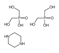 bis(hydroxymethyl)phosphinic acid,piperazine Structure