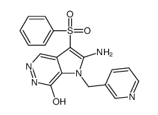 2-amino-3-(benzenesulfonyl)-1-(pyridin-3-ylmethyl)-6H-pyrrolo[2,3-d]pyridazin-7-one Structure