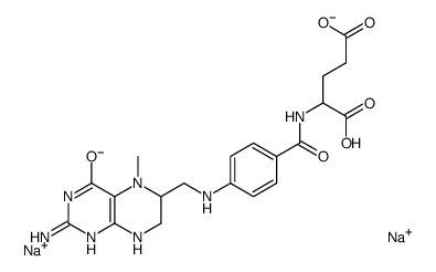 5-methyltetrahydrofolic acid disodium salt Structure