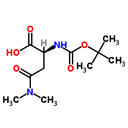 (S)-2-((TERT-BUTOXYCARBONYL)AMINO)-4-(DIMETHYLAMINO)-4-OXOBUTANOIC ACID结构式