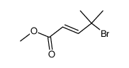 methyl (E)-4-bromo-4-methylpenten-2-oate结构式