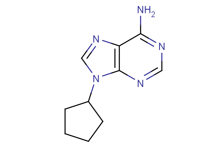 9H-ADENINE, 9-CYCLOPENTYL- Structure