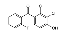 2,3-dichloro-4-hydroxy-2'-fluoro-benzophenone结构式