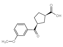 cis-3-(3-methoxybenzoyl)cyclopentane-1-carboxylic acid Structure