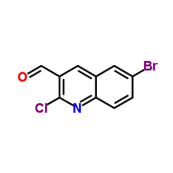 6-溴-2-氯喹啉-3-甲醛结构式