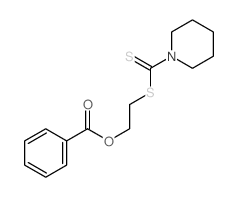 2-(piperidine-1-carbothioylsulfanyl)ethyl benzoate结构式