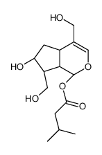 Cyclopenta(c)pyran-4,7-dimethanol, 1,4a,5,6,7,7a-hexahydro-1,6-dihydro xy-, 1-isovalerate Structure