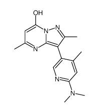 3-(4-methyl-6-dimethylaminopyridin-3-yl)-2,5-dimethyl-7-hydroxypyrazolo[1,5-a]pyrimidine Structure