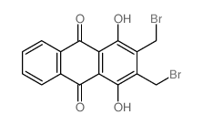 2,3-bis(bromomethyl)-1,4-dihydroxy-anthracene-9,10-dione Structure