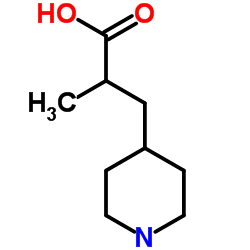 2-Methyl-3-(4-piperidinyl)propanoic acid Structure
