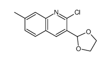2-chloro-3-(1,3-dioxolan-2-yl)-7-methylquinoline结构式