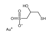 gold(1+),2-hydroxy-3-sulfanylpropane-1-sulfonate Structure