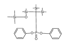 [Dimethyl(trimethylsilyloxy)silyl]bis(trimethylsilyl)methanphosphonsaeure-diphenylester结构式