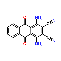 1,4-二氨基-2,3-二氰基蒽醌结构式