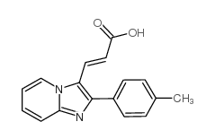 3-(2-对甲苯基咪唑[1,2-a]-3-吡啶基)丙烯酸结构式