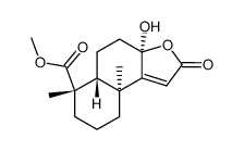 12,8α-lactone of 19-methylhydrogen 8α,8β-dihydroxy-13,14,15,16,17-pentanorlabd-9(11)-ene-12,19-dioate Structure