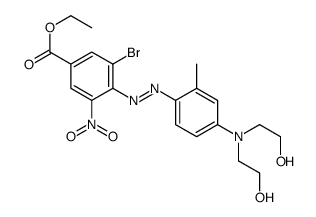 ethyl 4-[[4-[bis(2-hydroxyethyl)amino]-2-tolyl]azo]-3-bromo-5-nitrobenzoate结构式