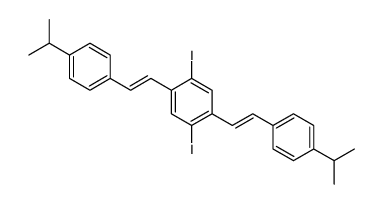 1,4-diiodo-2,5-bis[2-(4-propan-2-ylphenyl)ethenyl]benzene Structure