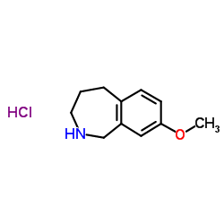 8-Methoxy-2,3,4,5-tetrahydro-1H-2-benzazepine hydrochloride (1:1) Structure