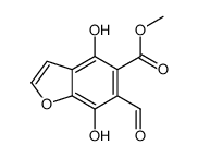 methyl 6-formyl-4,7-dihydroxy-1-benzofuran-5-carboxylate结构式