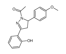 1-acetyl-3-(2-hydroxyphenyl)-5-(4-methoxyphenyl)-2-pyrazoline Structure